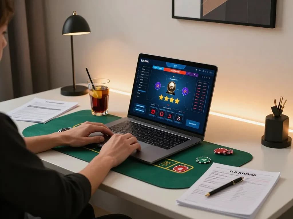 Engaging in live dealer blackjack on laptop showcasing 888VI strategies and gameplay insights