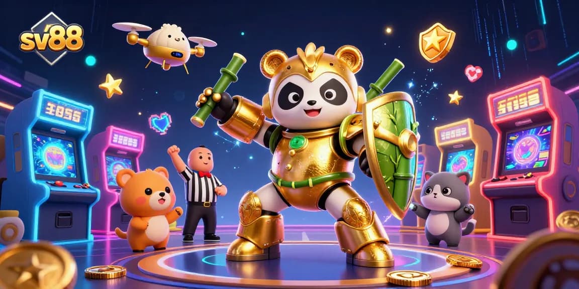 Experience the thrill of sv88 with dynamic casino gaming action featuring vibrant characters and colorful elements.