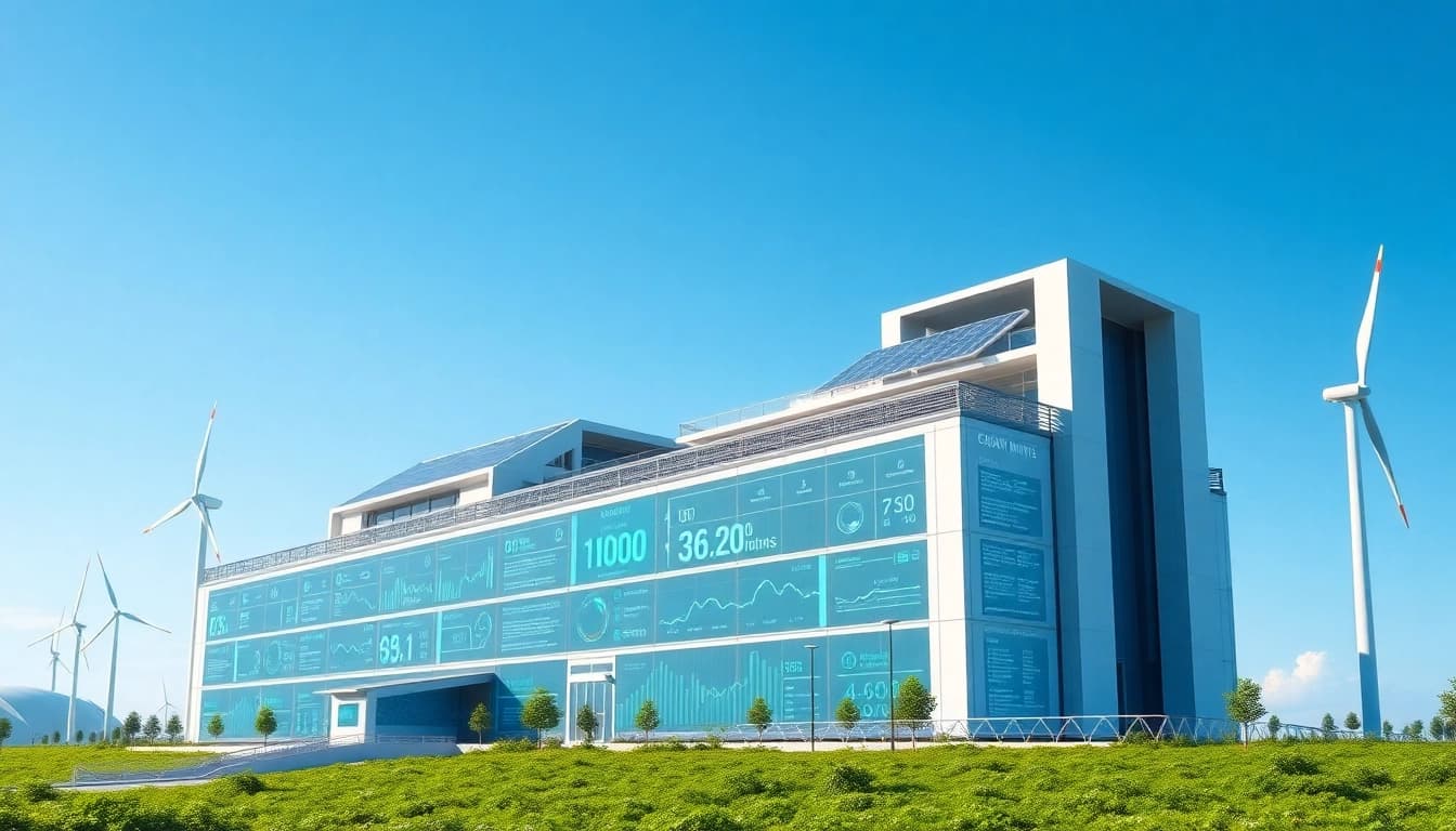 Innovative mining facility showcasing free cloud mining with renewable energy sources.