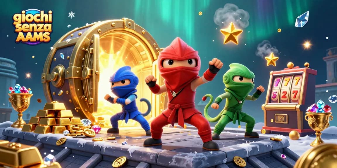 Scopri emozioni con giochi senza AAMS, canalizzati da un trio di camaleonti ninja in azione.
