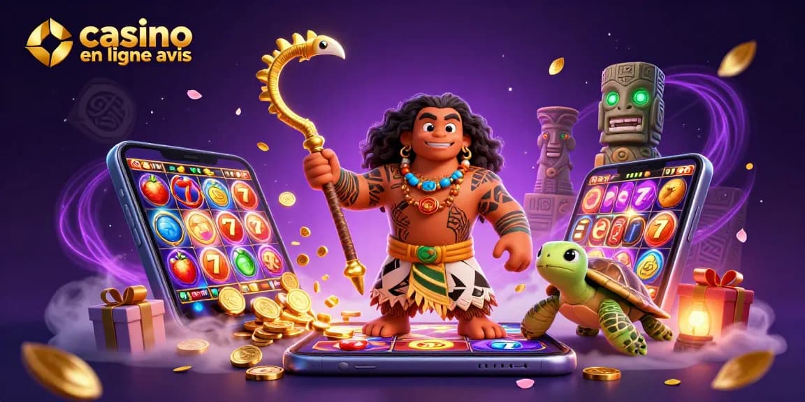 Célébrez le casino en ligne avis avec une illustration dynamique montrant des personnages de jeux d'argent interactifs et engageants.