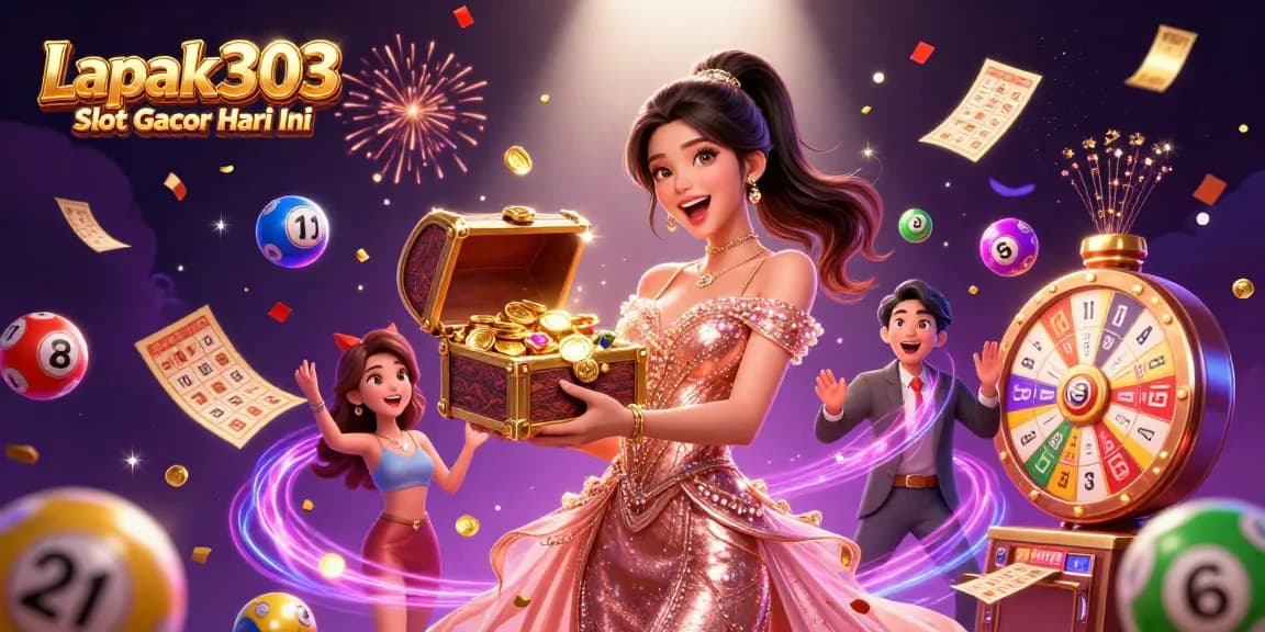 Experience thrilling wins with Lapak303 Slot Gacor Hari Ini in a vibrant casino scene full of excitement.