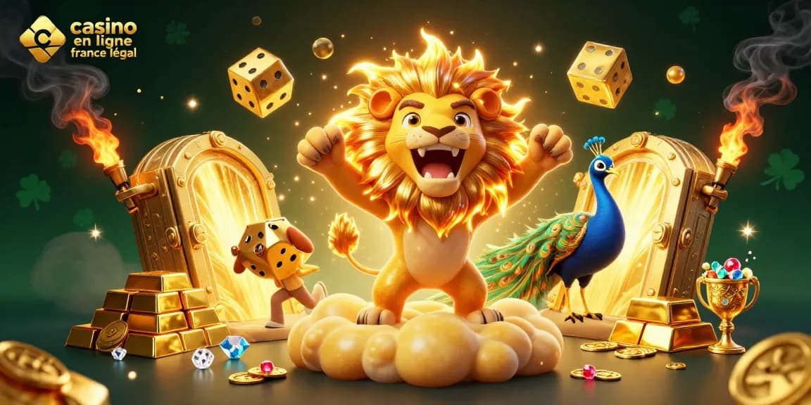 Plongez dans un monde fascinant de casino en ligne France légal où un lion solaire rugit tandis que les gemmes scintillent.