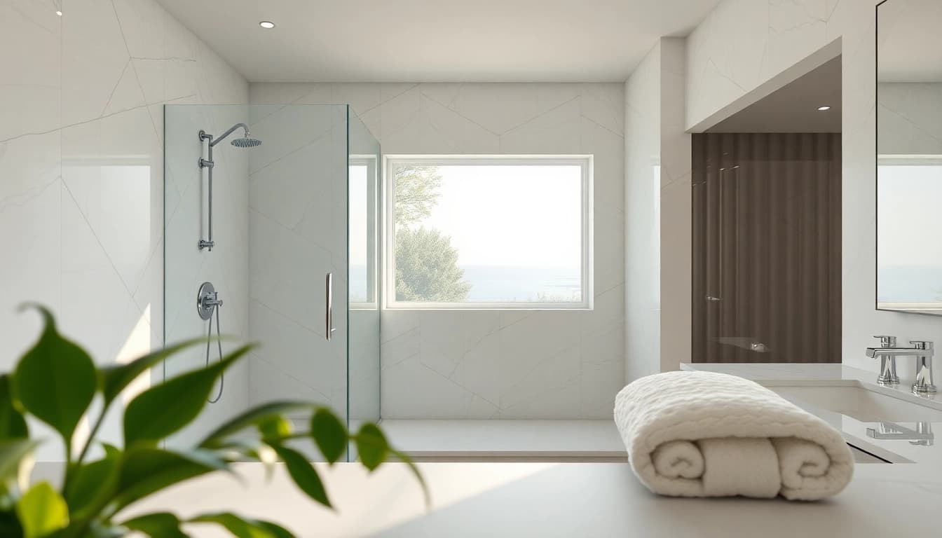 Experience elegant showers Australia with modern glass enclosures and luxurious bathroom design.