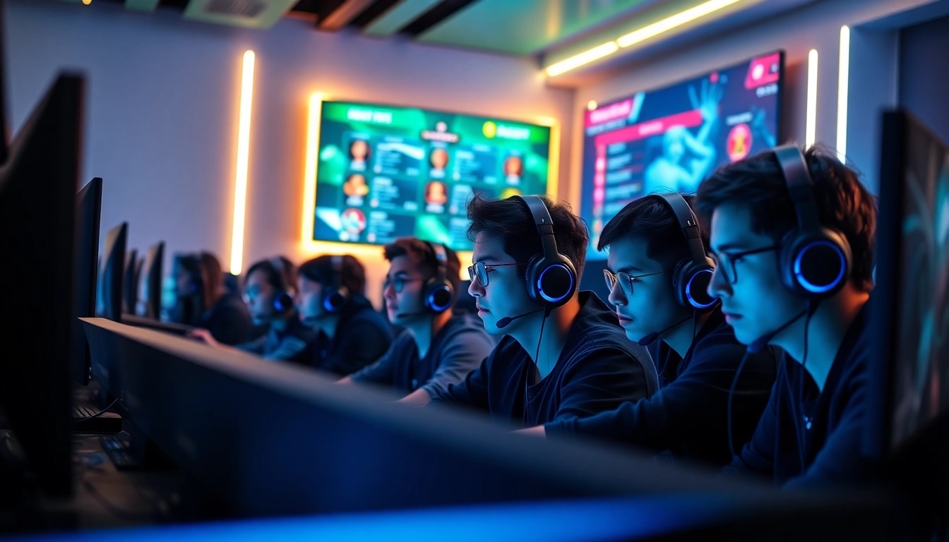 Menyaksikan para pemain bersemangat dalam permainan link domino88 game di ruang gaming modern.