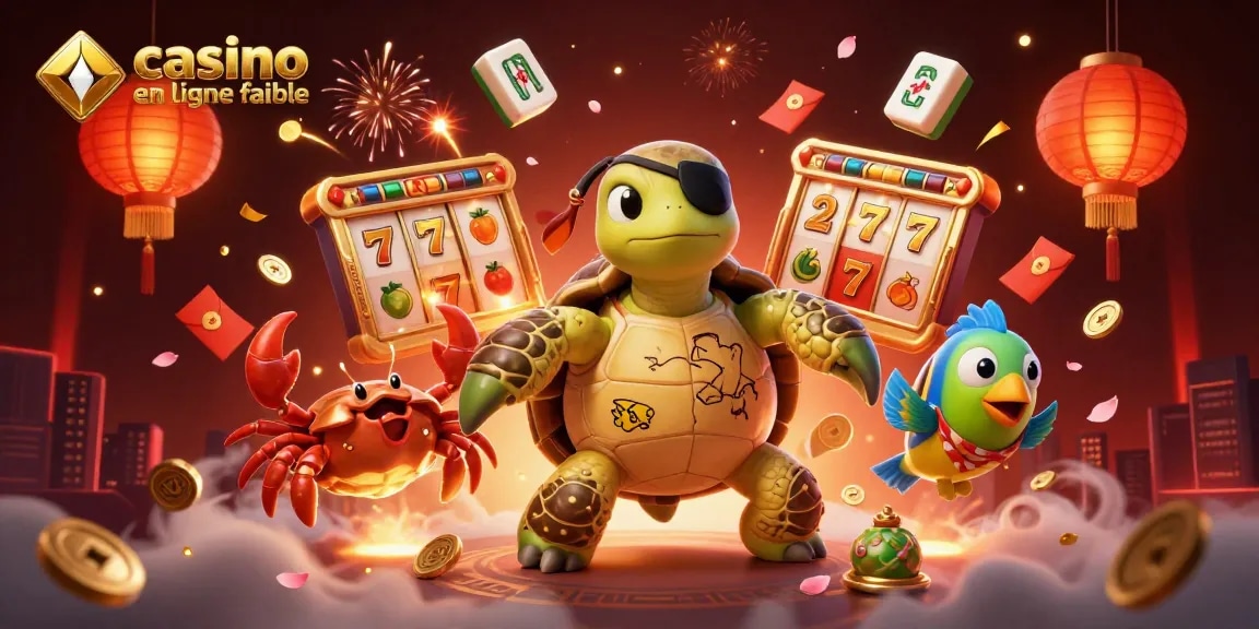 Jouer sur un casino en ligne fiable avec des personnages colorés entourés de trésors et de jeux captivants.