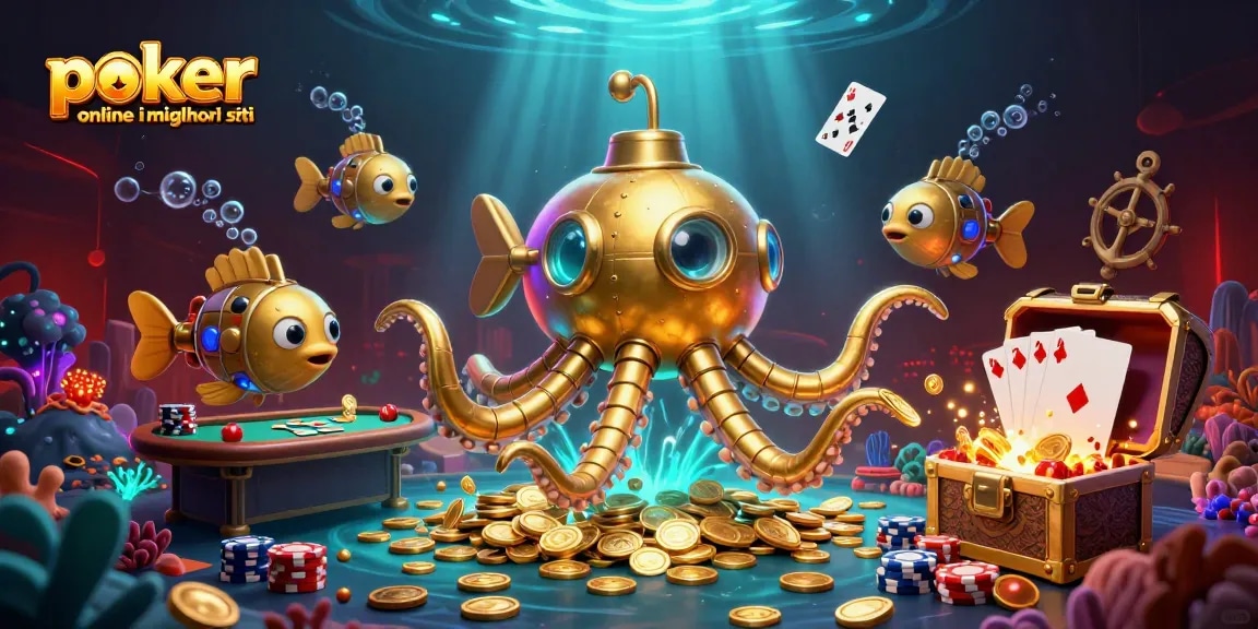 Gioca a poker online i migliori siti con tavoli di poker e tasche di chip d'oro.