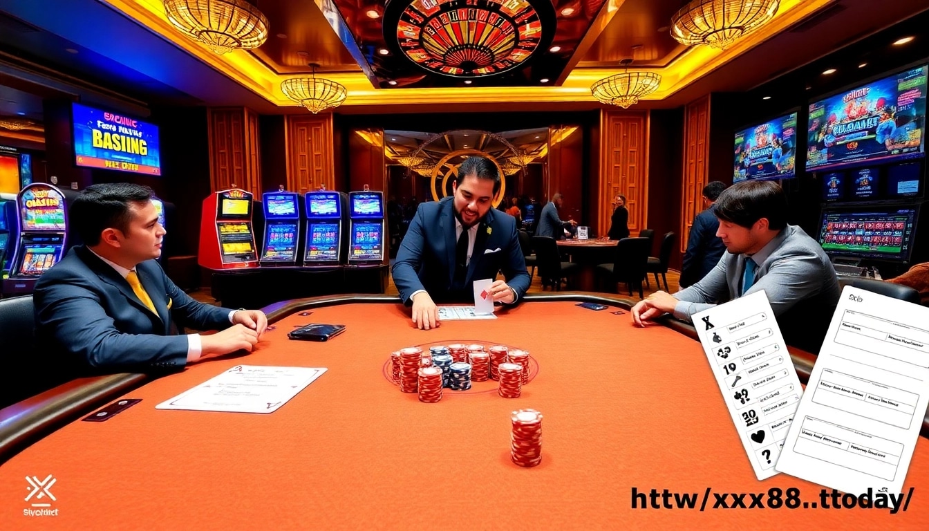 Experience the thrill of gaming at https://xx88.today/ with a luxurious poker table scene.
