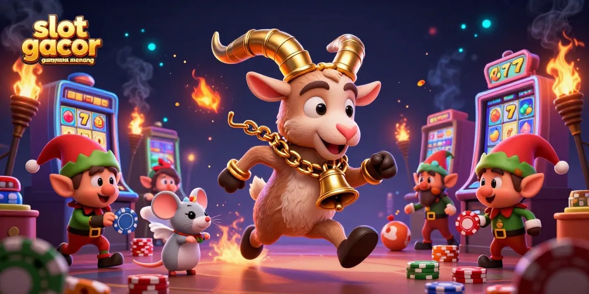 Experience the thrill with slot gacor gampang menang in this dynamic casino scene featuring fantastical characters.