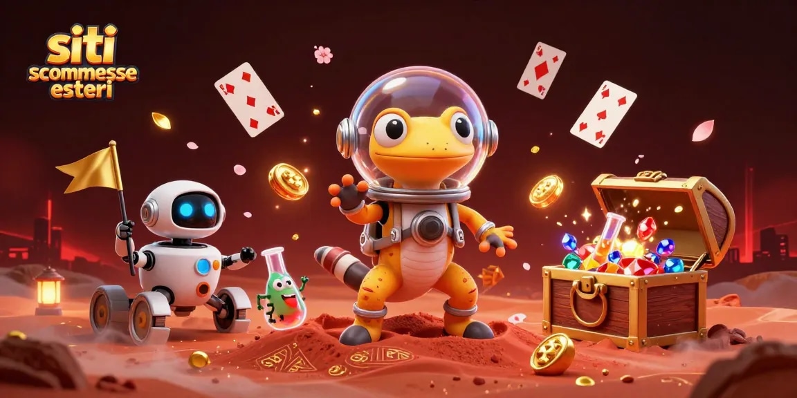 Scommetti e vinci con i migliori siti scommesse esteri affrontando il gioco in un casinò dorato su Marte.