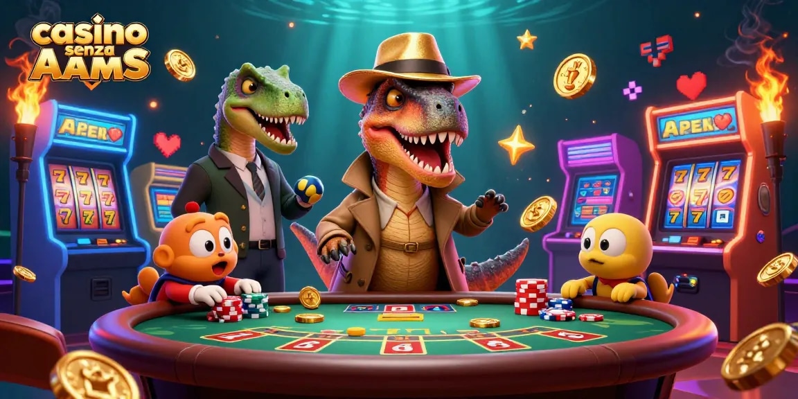 Gioca nei migliori casino senza AAMS e incontra un velociraptor che conta le carte al tavolo da blackjack.
