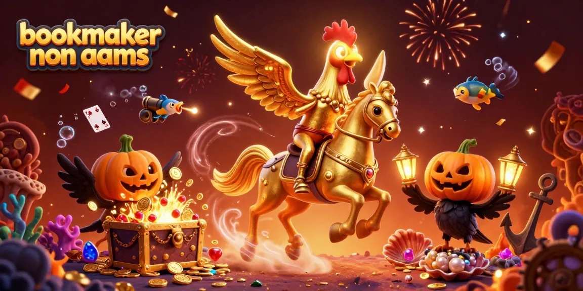Scopri i bookmaker non AAMS in un'illustrazione vivace e accattivante, ricca di dettagli e divertimento.