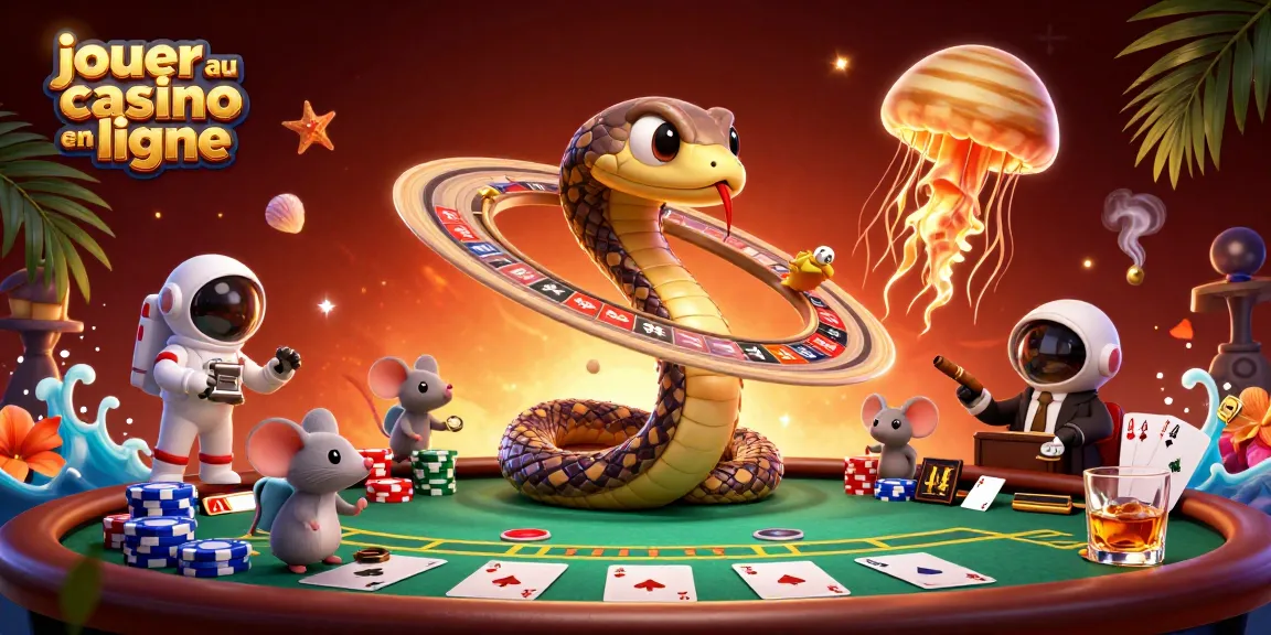 Jouer au casino en ligne avec une scène de casino cosmique captivante remplie d'éléments de jeu colorés.