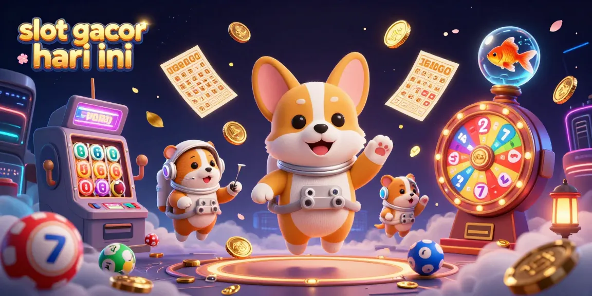 Visualisasi slot gacor hari ini menampilkan kasino luar angkasa dengan karakter menghibur dan elemen permainan yang dinamis.