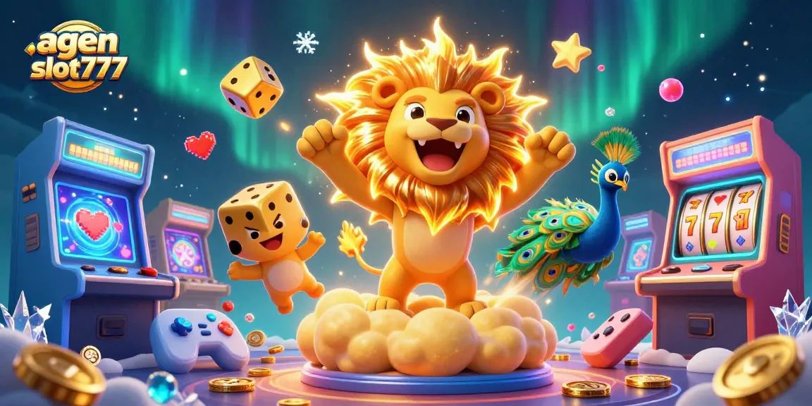 Experience the excitement of agen slot777 with vibrant visuals, slot reels, and sparkling casino elements.
