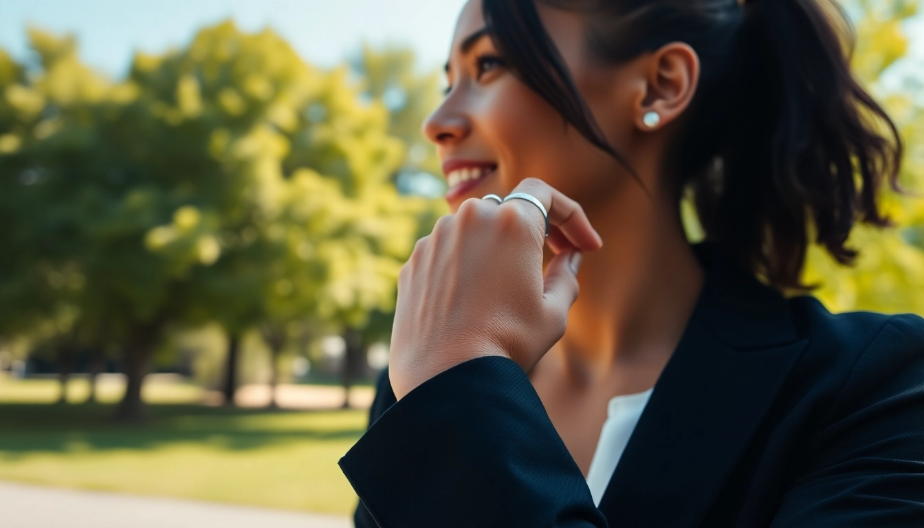 Showcasing a Smart Health Ring on an athlete’s finger during outdoor activities.