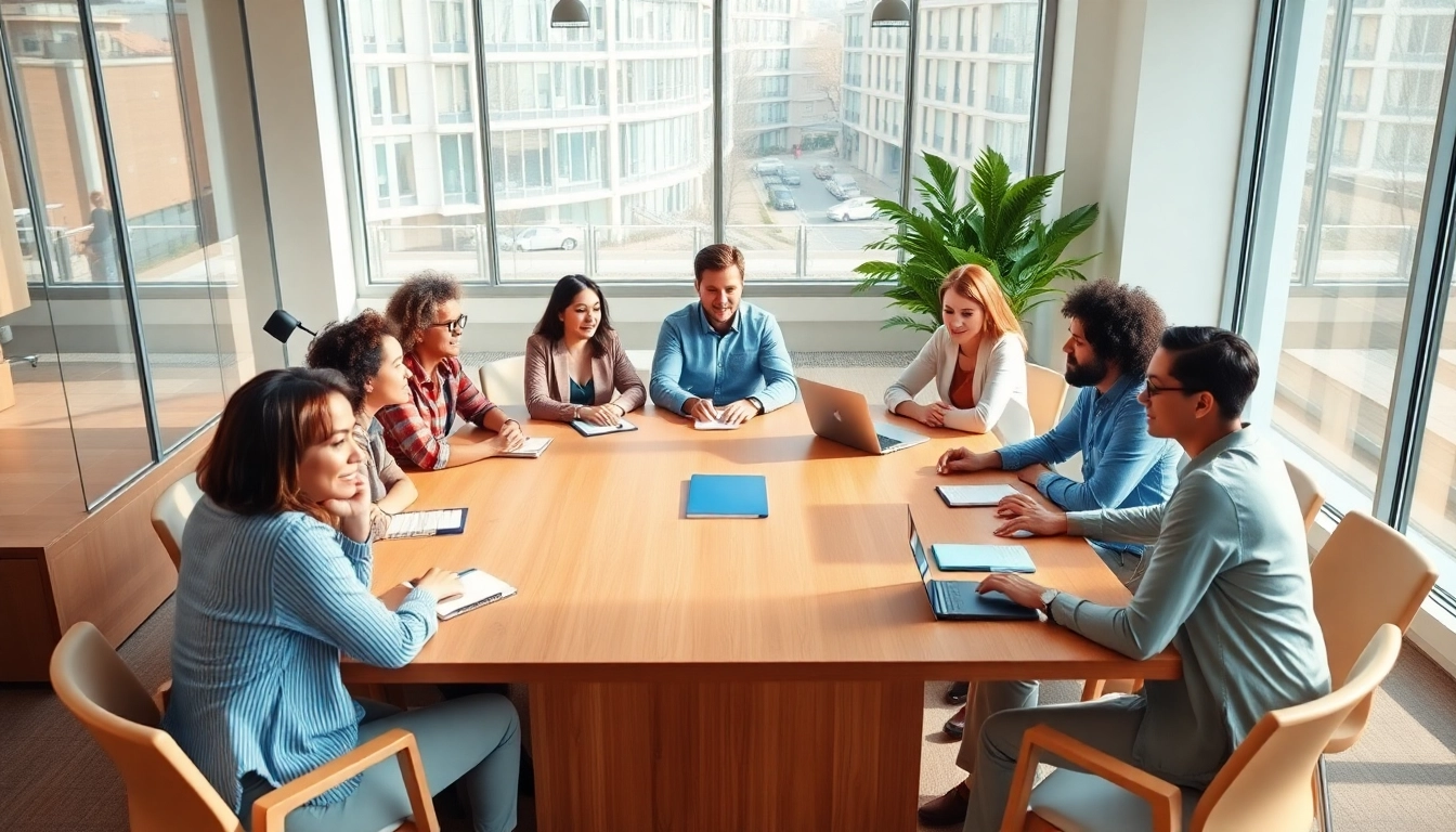 Participants in a professional development coaching session collaborate and share insights actively.