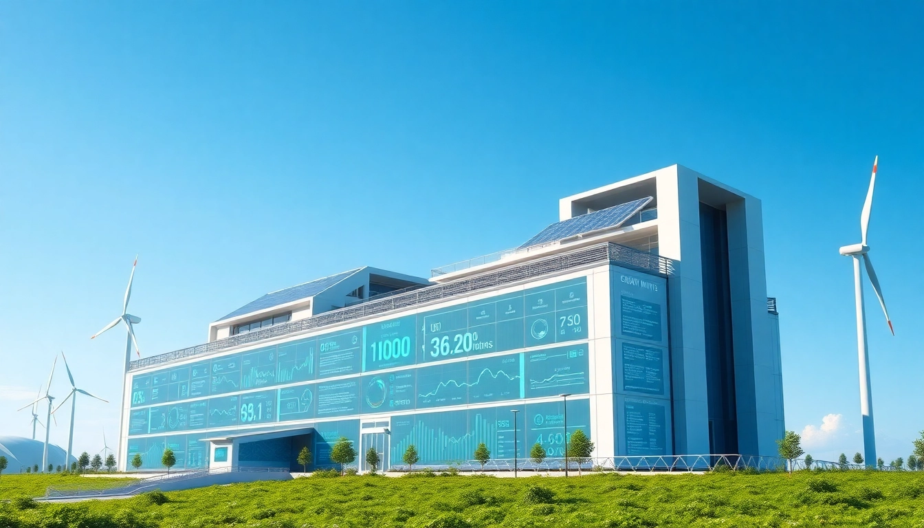 Innovative mining facility showcasing free cloud mining with renewable energy sources.