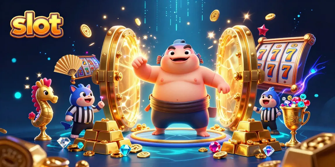 Spin the slot reels with vibrant characters celebrating wins in a dazzling underwater setting.