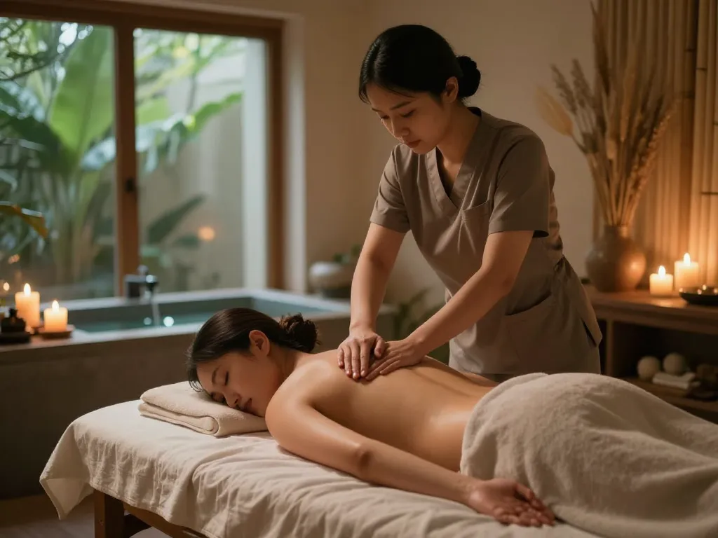 Experience the best 역삼동마사지 with a skilled therapist in a calming spa environment, showcasing relaxation and wellness.