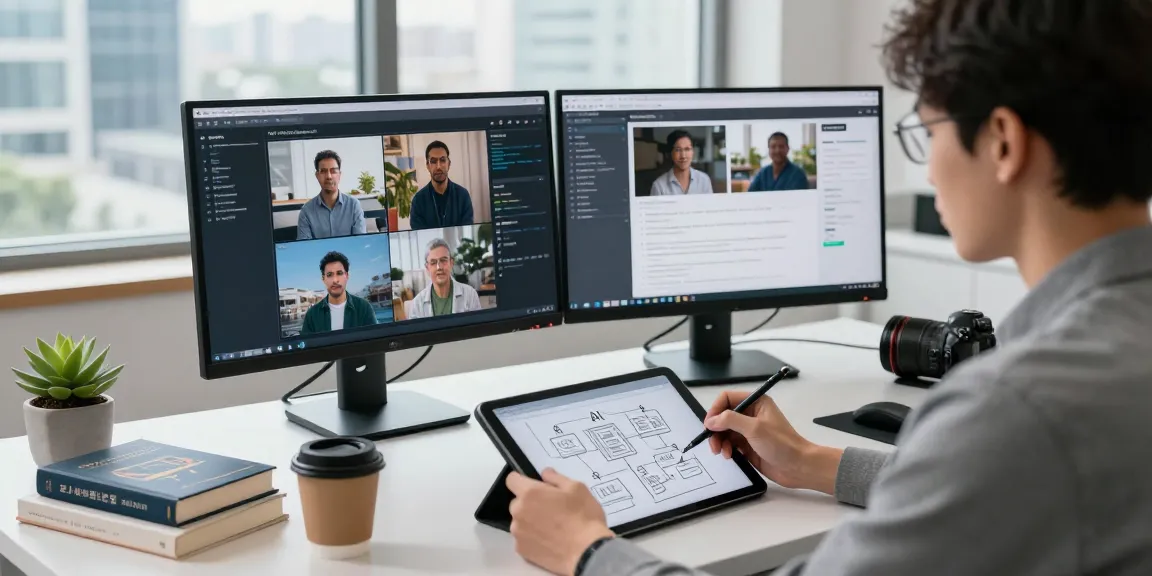 Detect AI image with advanced tools in a modern workspace analyzing content for moderation