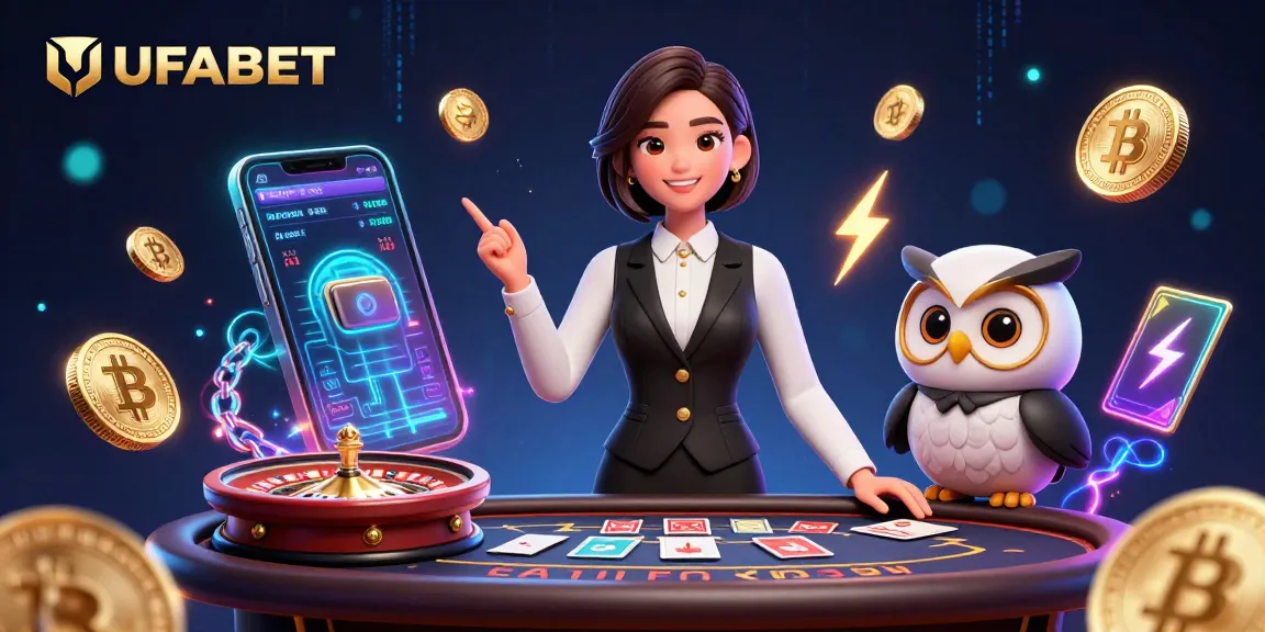 Experience thrilling baccarat action at UFABET with a professional dealer and vibrant casino atmosphere.