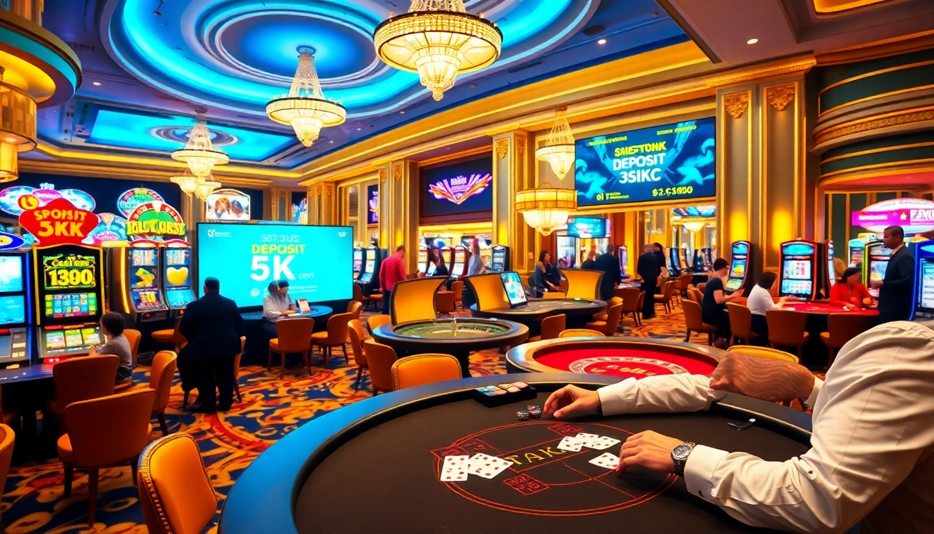 Experience the thrill of situs deposit 5k with vibrant casino gaming floors and exciting slots.