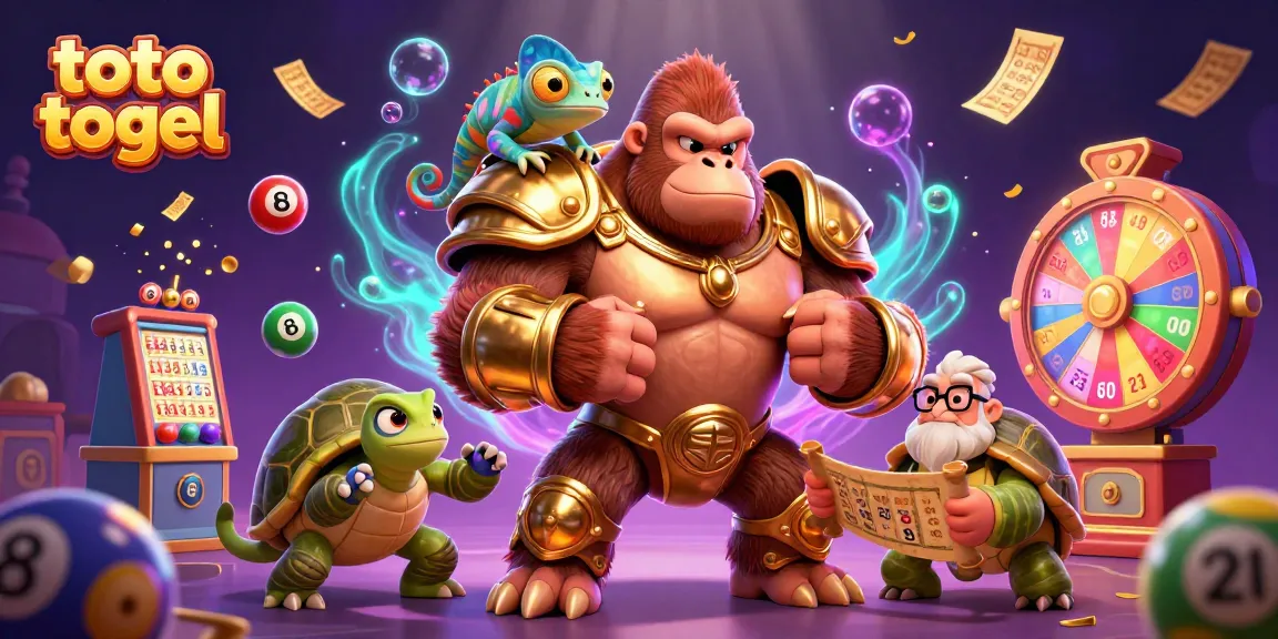 Permainan seru di toto togel dengan bola lotere berwarna-warni dan karakter kucing