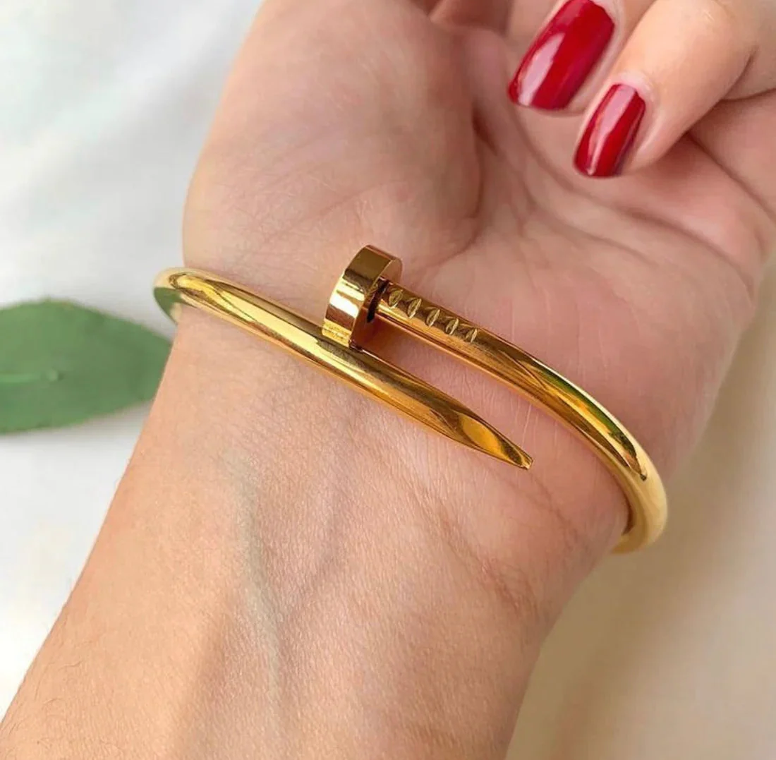Nail bangle in Gold &amp; Diamond Styles | London Diamond Online