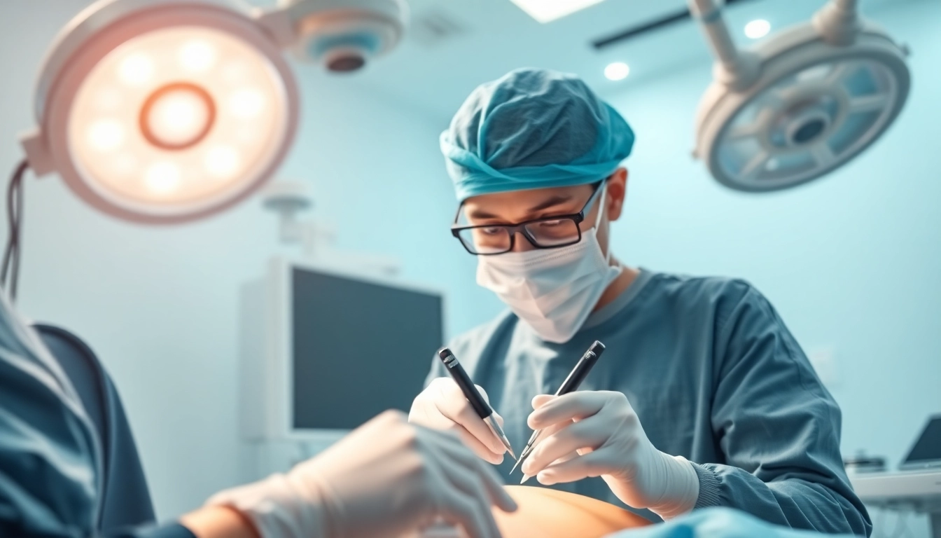 Kirkegaard Aesthetics professional surgery environment with expert surgeon focusing on patient care.