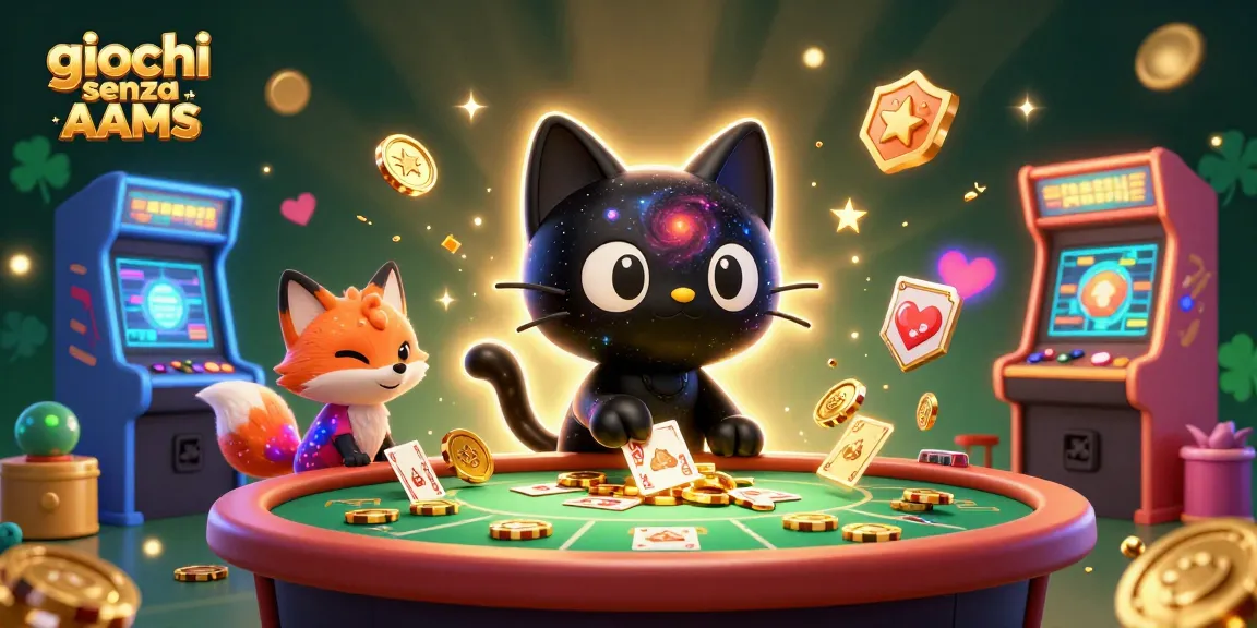 Gioca giochi senza AAMS in un casinò virtuale ricco di elementi e colori vibranti.