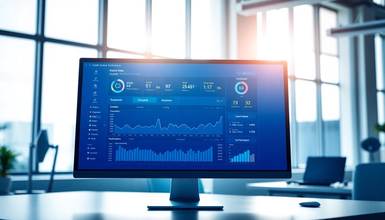 Engaging view of an SEO Rank Tracker dashboard highlighting performance metrics on a computer screen.