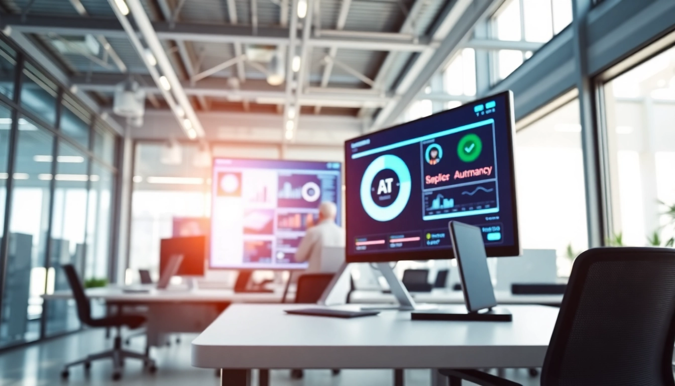 Showcasing AI powered warranty company workflow in a professional office environment.
