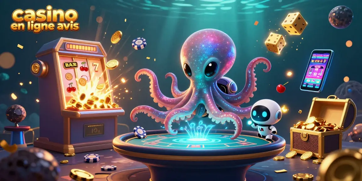 Jouer au casino en ligne avis avec un octopus alien à une table de poker holographique.