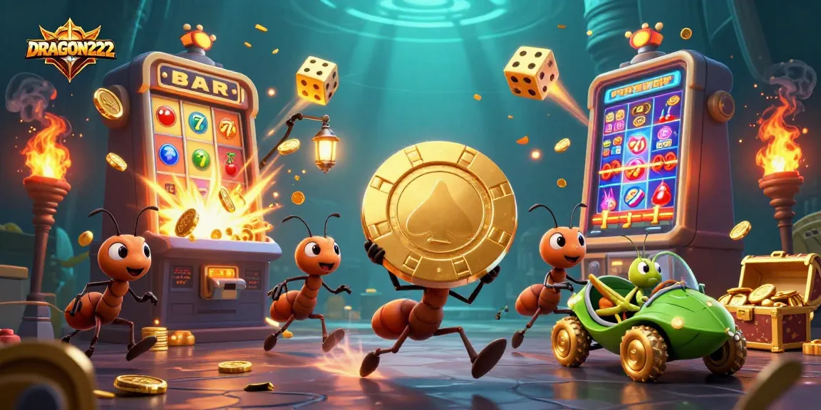 Engage with DRAGON222 through thrilling slot experiences amidst a vivid 3D heist scene.