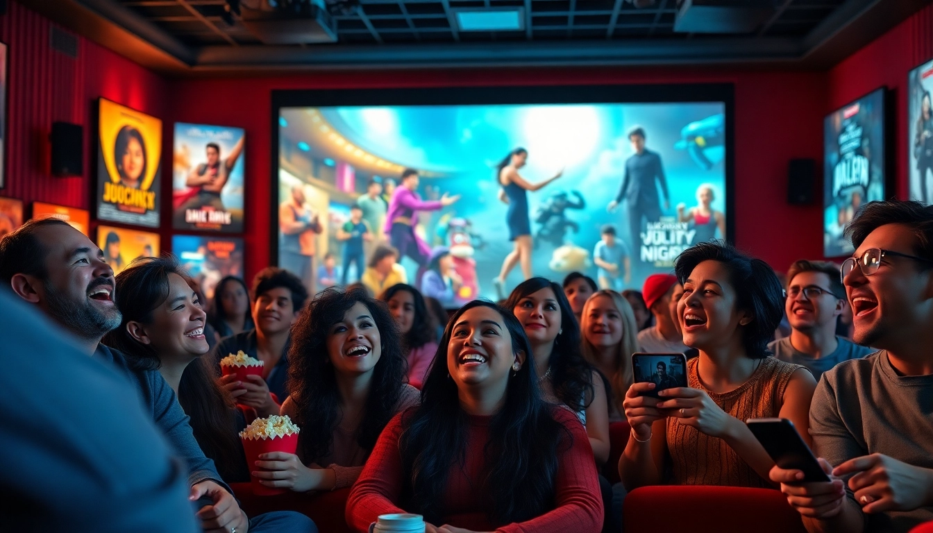 ดูหนังออนไลน์ฟรี 24 ชั่วโมง ผ่านหน้าจอใหญ่ที่มีคนสนุกสนาน