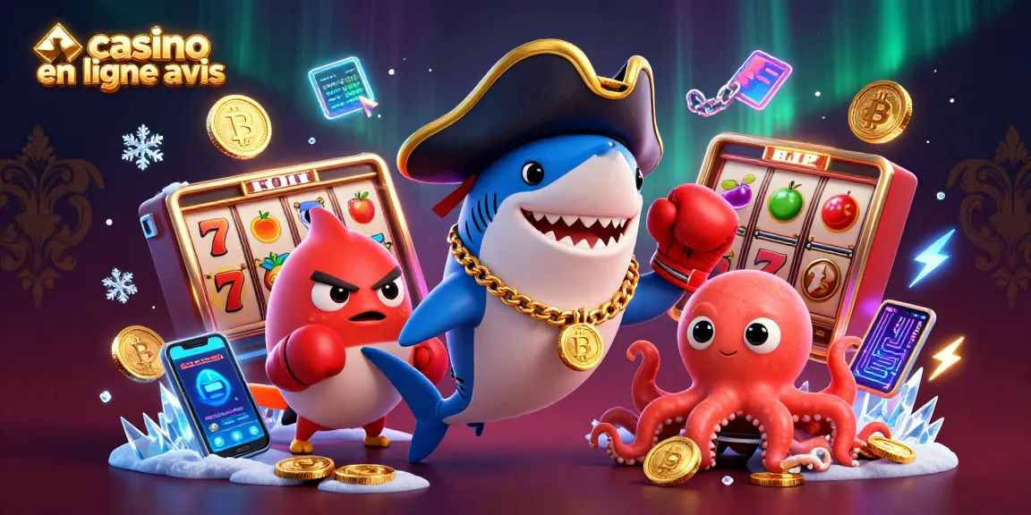 Découvrez les avis sur les casinos en ligne avec un poisson-pouffle et un requin en 3D