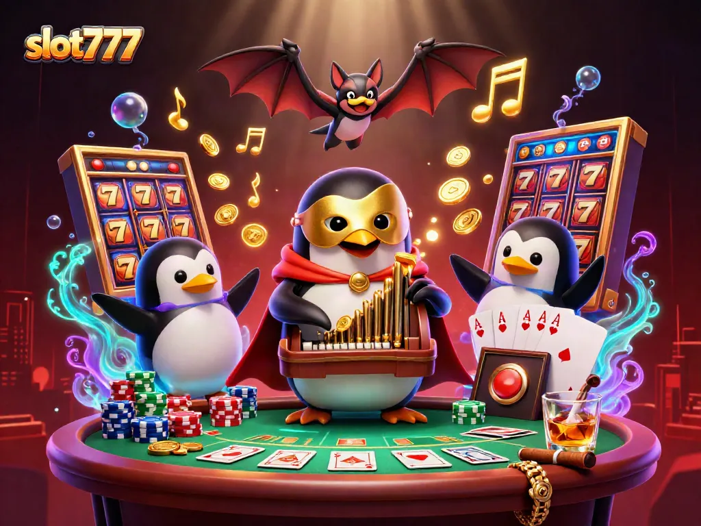 Mainkan slot777 dengan simbol keberuntungan dan suasana kasino yang memukau