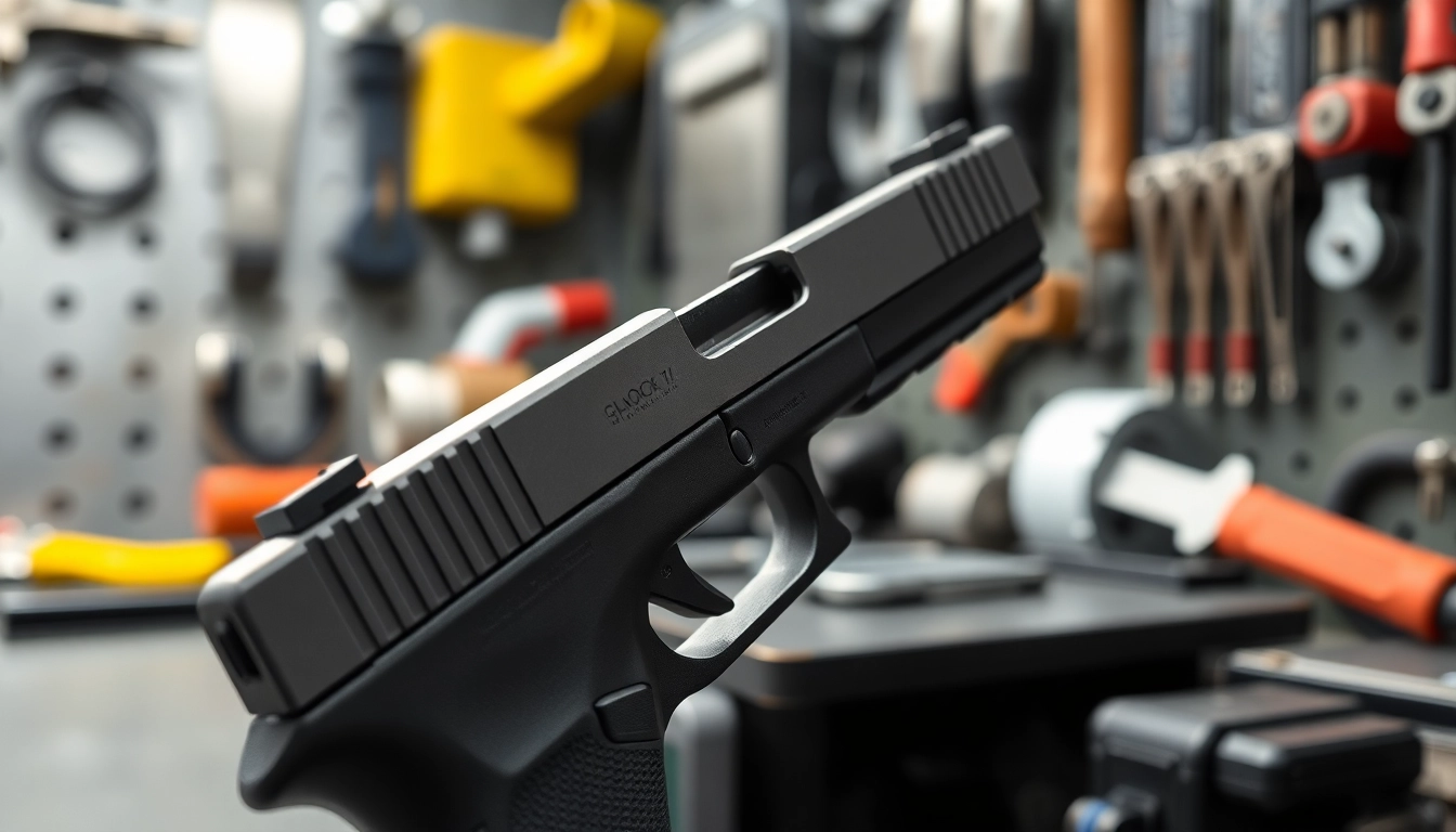 Buy Glock 19 MOS slide with high-quality craftsmanship in a professional setting.
