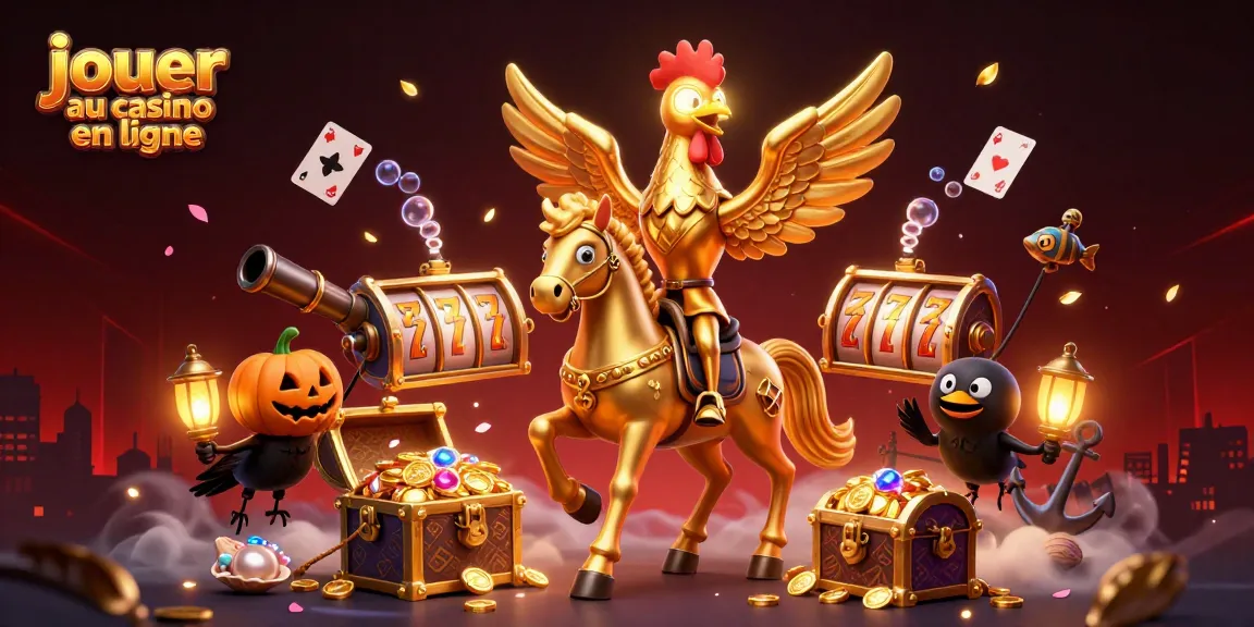 Jouer au casino en ligne pendant une aventure magique avec un coq d'or et des compagnons étoilés.