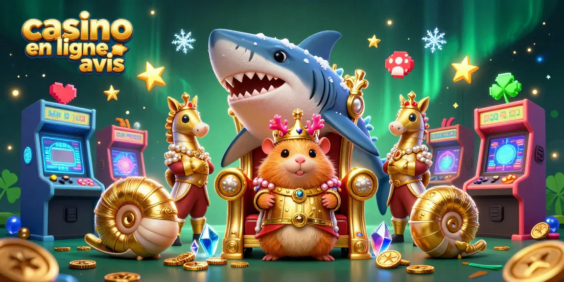 Découvrez une scène dynamique de casino en ligne avis avec un roi hamster et des éléments de jeu captivants.