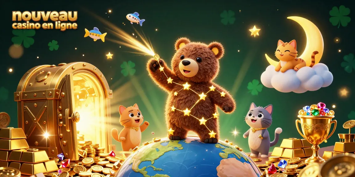 Illustrez votre expérience dans un nouveau casino en ligne avec des personnages captivants et des trésors scintillants.