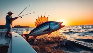 Catch a roosterfish fishing Mexico showcasing the thrill of the catch as it splashes dramatically.
