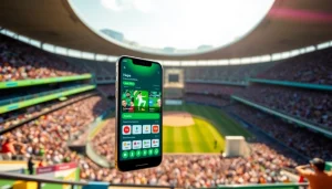 Explore the best sports betting apps India through an engaging visual of a smartphone displaying vibrant sports betting.