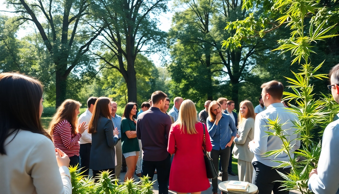 Rencontre de l'association cannabis espagne dans un cadre convivial en plein air.