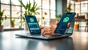 Enhance business growth with WhatsApp Smart CRM in a modern office setup