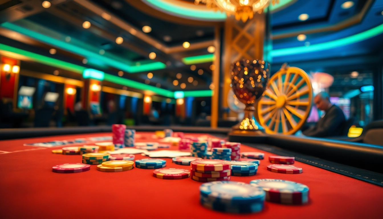 Experience the thrill of the best online casino Canada with vibrant gaming table elements.