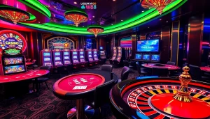 Experience gaming thrills at link vao w88 with vibrant casino tables and interactive slot machines.