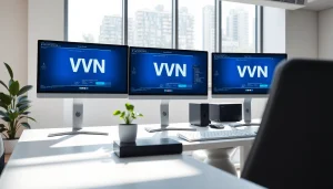 Secure your privacy with vpn services showcased in a modern office environment.