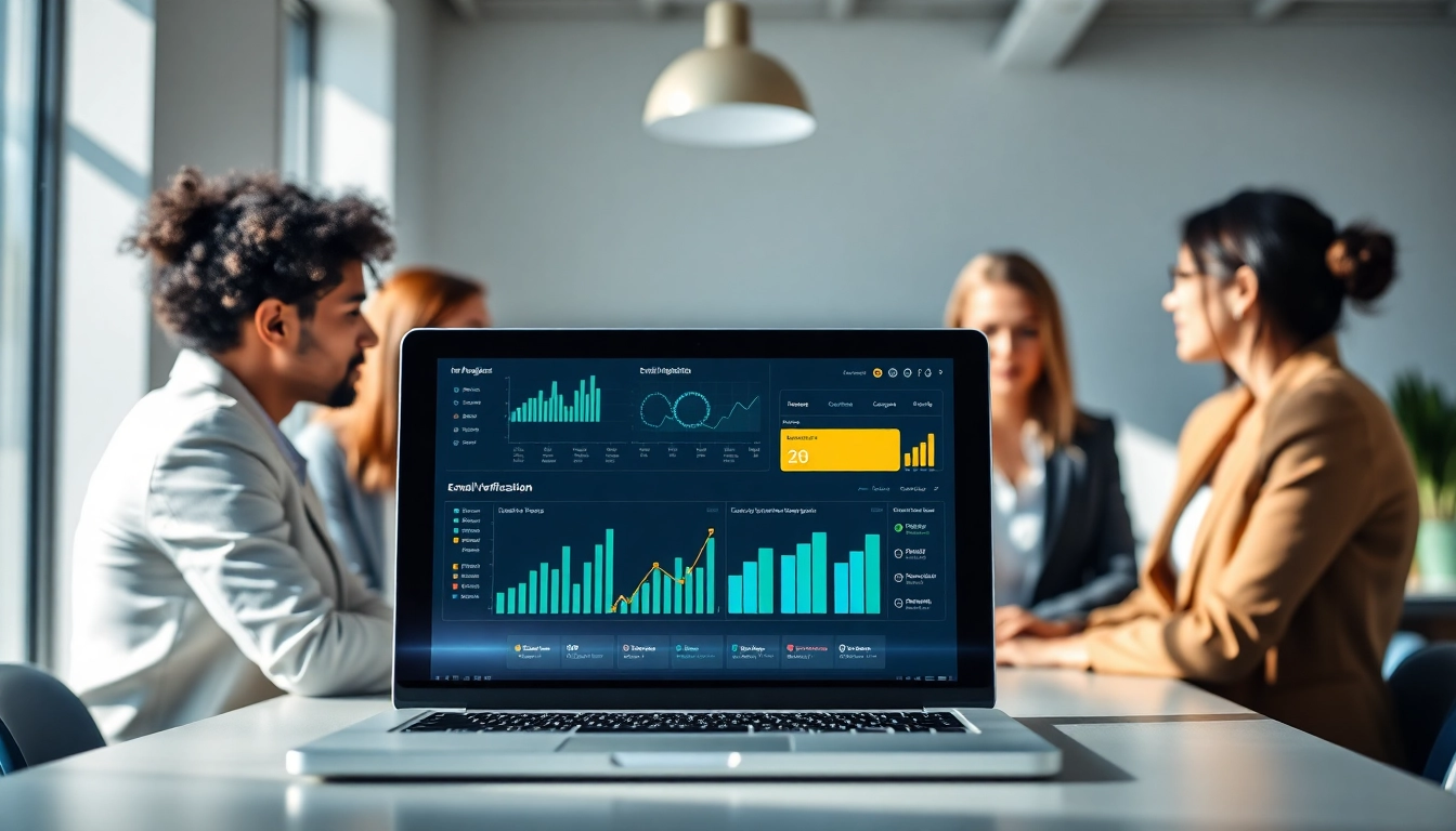 Online email verification dashboard showcasing improved data accuracy and engagement.